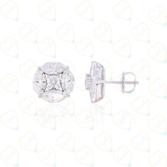 4.00 CTW Marquise Cut Stud Lab Grown Diamond Earrings for Women