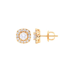 Top view 0.30 CT Round Cut Stud Lab Grown Diamond Earrings, Diamond earring for women diamond, earring