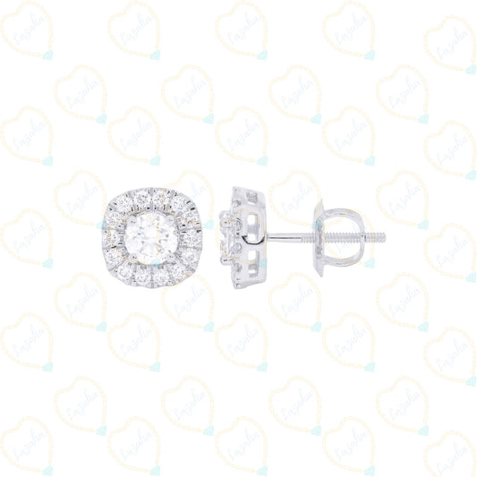 0.30 CTW Round Cut Solitaire With Accents Lab Grown Diamond earring, Diamond, Lab Grown Diamond, Solitaire Diamond earring, 0.30 CT Round Cut, White Gold earring, best diamond earring