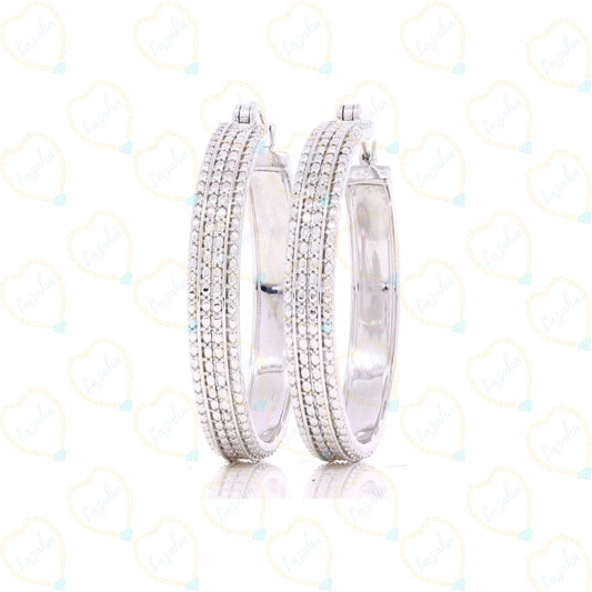 2.40 CTW Round Cut Huggie Hoop Lab Grown Diamond Earrings for Women