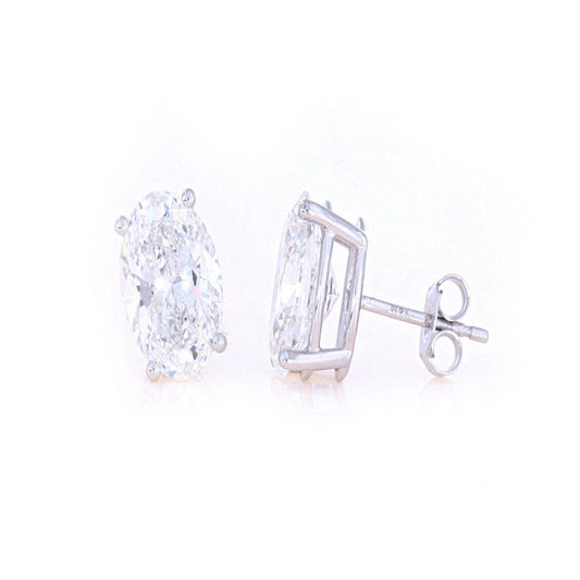 1.50 CTW Oval Cut Stud Lab Grown Diamond Earrings for Women