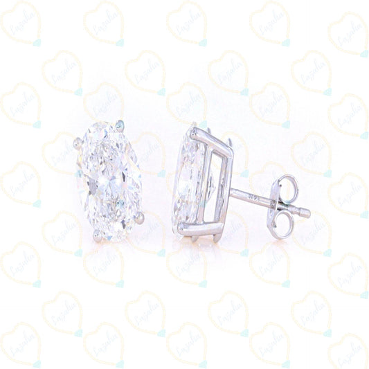 1.50 CTW Oval Cut Stud Lab Grown Diamond Earrings for Women