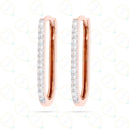 1.70 CTW Round Cut Huggie Hoop Lab Grown Diamond Earrings for Women