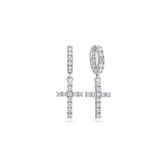 0.80 CTW Round Cut Drop Dangle Lab Grown Diamond Earrings for Women