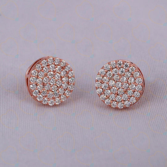 0.70 CTW Round Cut Stud Lab Grown Diamond Earrings for Women