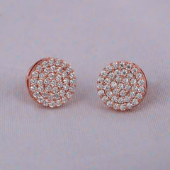 0.70 CTW Round Cut Stud Lab Grown Diamond Earrings for Women