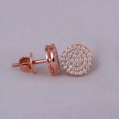 0.70 CTW Round Cut Stud Lab Grown Diamond Earrings for Women