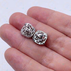 1.00 CTW Round Cut Halo Lab Grown Diamond Earrings for Women