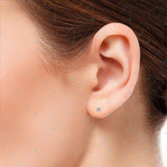 0.50 CTW Round Cut Stud Lab Grown Diamond Earrings for Women