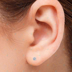 0.50 CTW Round Cut Stud Lab Grown Diamond Earrings for Women