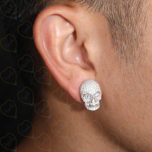 0.50 CTW Round Cut Hip Hop Lab Grown Diamond Earrings for Women