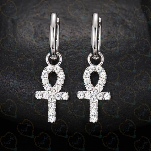 3.80 CTW Round Cut Drop Dangle Lab Grown Diamond Earrings for Women