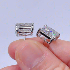 2.00 CTW Princess Cut Stud Lab Grown Diamond Earrings for Women