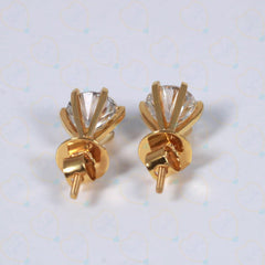 2.00 CTW Round Cut Stud Lab Grown Diamond Earrings for Women