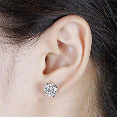 2.00 CTW Round Cut Stud Lab Grown Diamond Earrings for Women