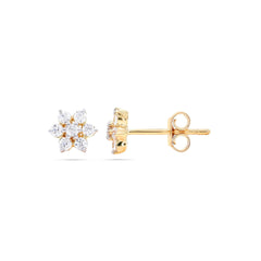 1.60 CTW Round Cut Stud Lab Grown Diamond Earrings for Women