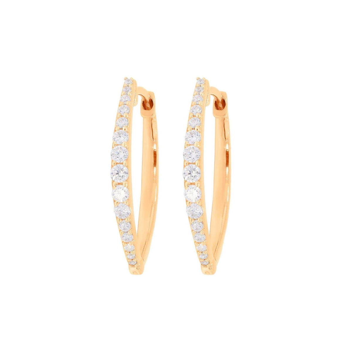 0.60 CTW Round Cut Huggie Hoop Lab Grown Diamond Earrings for Women