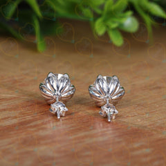 1.70 CTW Round Cut Stud Lab Grown Diamond Earrings for Women