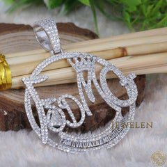 2.00 CTW Round Cut Hip Hop Lab Grown Diamond Pendant for Women