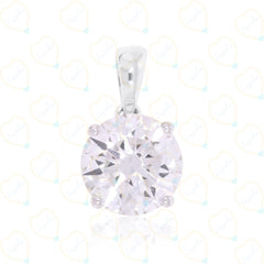 1.70 TCW Round Cut Charm Lab Grown Diamond Pendant for Women