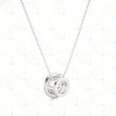 1.00 TCW Round Cut Charm Lab Grown Diamond Pendant for Women