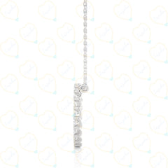 side view 0.30 TCW Round Cut Charm Lab Grown Diamond Pendant, Diamond Pendant, 0.30 CT Round Cut Pendant, diamond Pendant necklacs