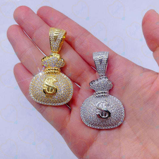 1.20 CTW Round Cut Hip Hop Lab Grown Diamond Pendant for Women