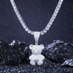 1.80 CTW Round Cut Hip Hop Lab Grown Diamond Pendant for Women