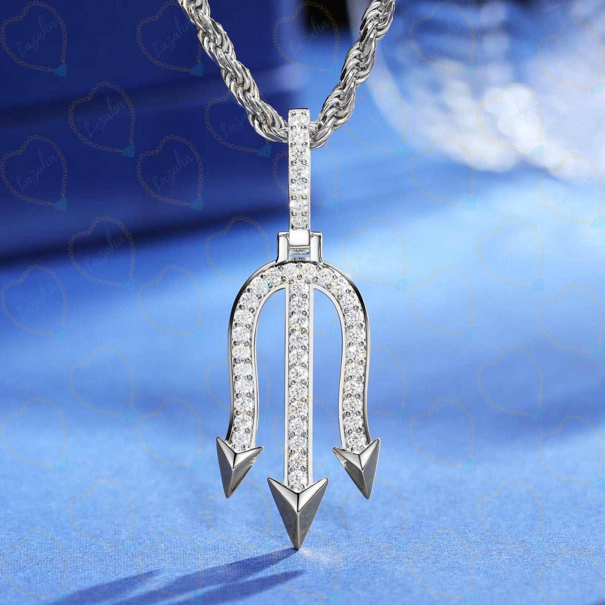 0.70 CTW Round Cut Hip Hop Lab Grown Diamond Pendant for Women