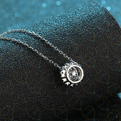 1.00 TCW Round Cut Charm Lab Grown Diamond Pendant for Women