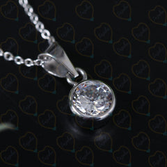 1.70 TCW Round Cut Charm Lab Grown Diamond Pendant for Women