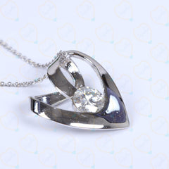 1.30 CTW Round Cut Charm Lab Grown Diamond Pendant for Women