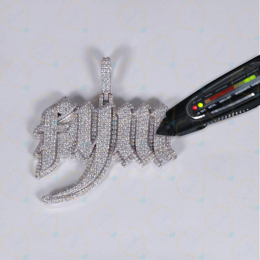 3.40 TCW Round Cut Hip Hop Lab Grown Diamond Pendant for Women