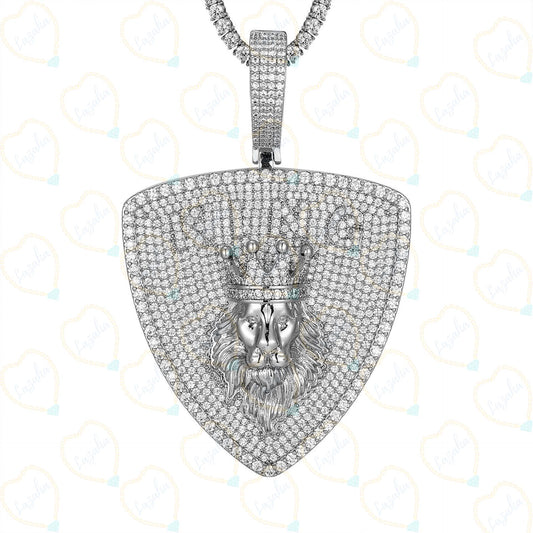 2.00 TCW Round Cut Hip Hop Lab Grown Diamond Pendant for Women