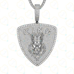 2.00 TCW Round Cut Hip Hop Lab Grown Diamond Pendant for Women