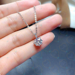 1.30 TCW Round Cut Charm Lab Grown Diamond Pendant for Women