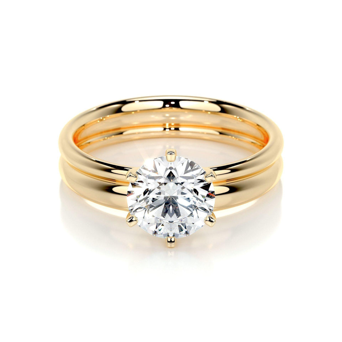 1.00 CTW Round Cut Bridal Set Lab Grown Diamond Ring for Women