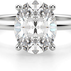 2.50 CTW Oval Cut Solitaire Lab Grown Diamond Ring for Women