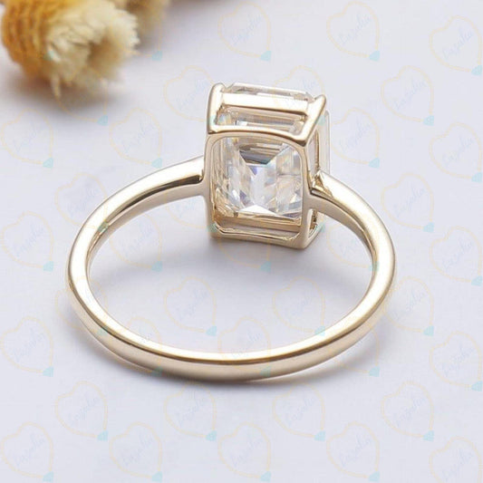 3.00 TCW Emerald Cut Solitaire Lab Grown Diamond Ring for Women