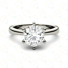 1.70 TCW Round Cut Solitaire Lab Grown Diamond Ring for Women