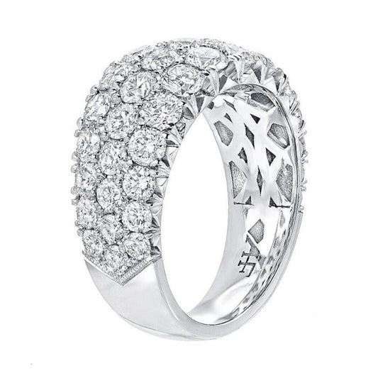 4.00 TCW Round Cut Art Deco Lab Grown Diamond Ring for Women