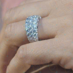 4.00 TCW Round Cut Art Deco Lab Grown Diamond Ring for Women