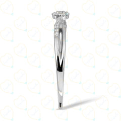 Round Cut Split Shank Lab Grown Diamond Ring for Women