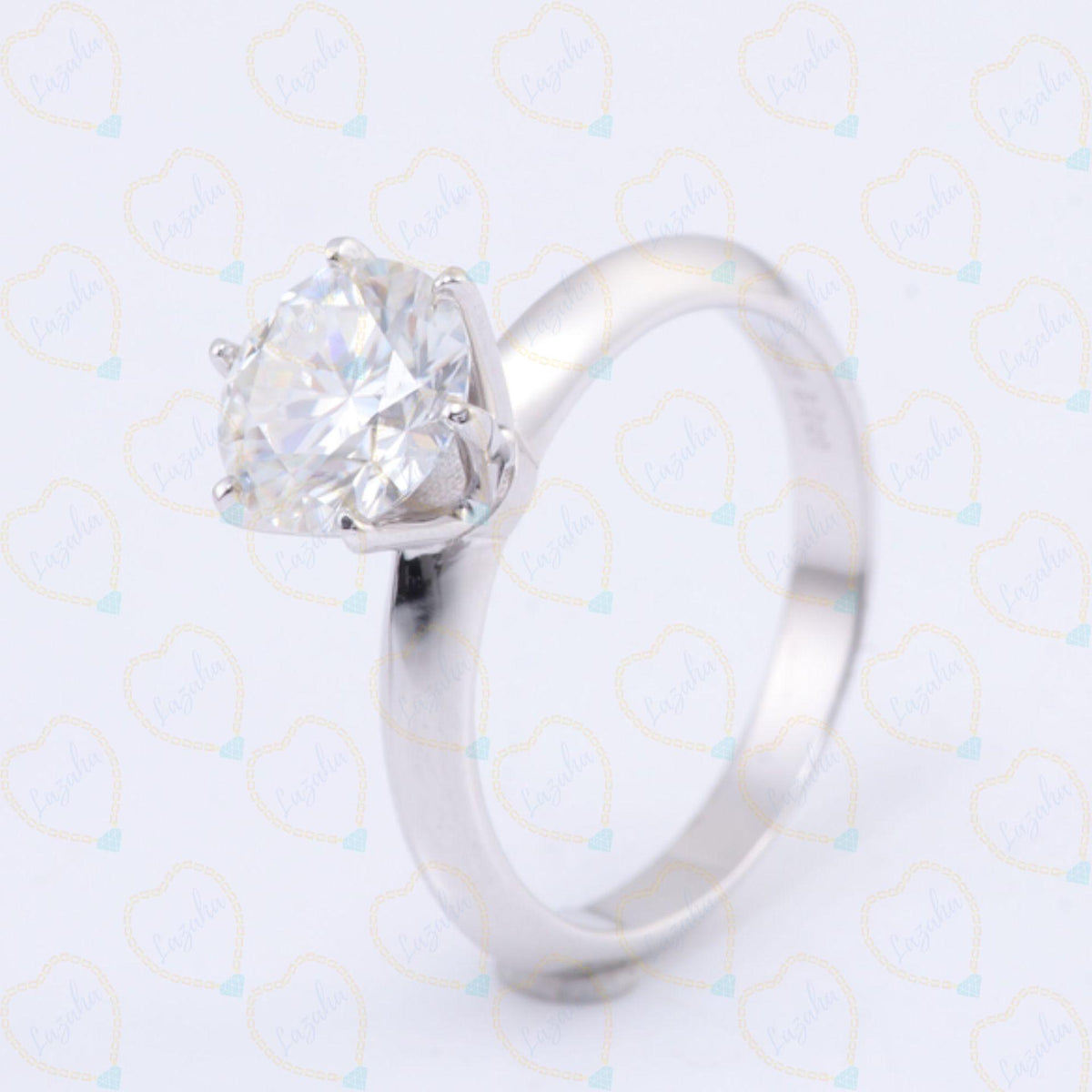 2.80 TCW Round Cut Solitaire Lab Grown Diamond Ring for Women