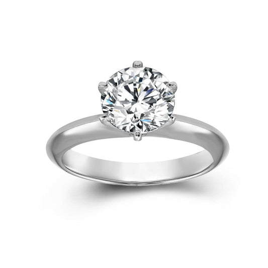 2.80 TCW Round Cut Solitaire Lab Grown Diamond Ring for Women