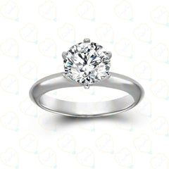 2.00 TCW Round Cut Solitaire Lab Grown Diamond Ring for Women