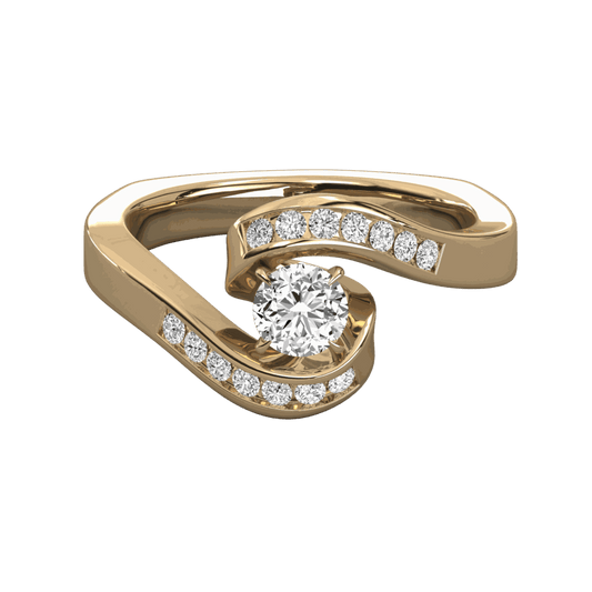 0.90 CTW Round Cut Solitaire Lab Grown Diamond Ring for Women