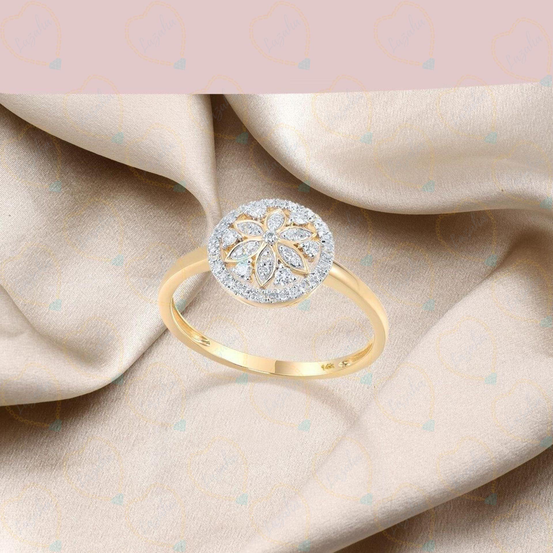 0.30 CTW Round Cut Halo Lab Grown Diamond Ring for Women, Diamond Jewelry, Lab Created Diamonds, Lab Diamond Ring Round Halo, Hidden Accent Round Cut Lab Created Diamond Engagement Ring, jewelen Diamond Ring, ring