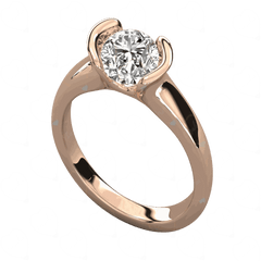 1.00 CTW Round Cut Solitaire Lab Grown Diamond Ring for Women