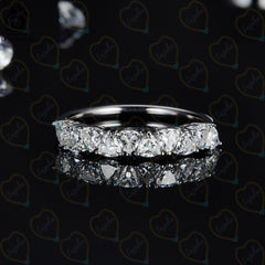 4.50 TCW Triangle Cut Eternity Lab Grown Diamond Ring for Women